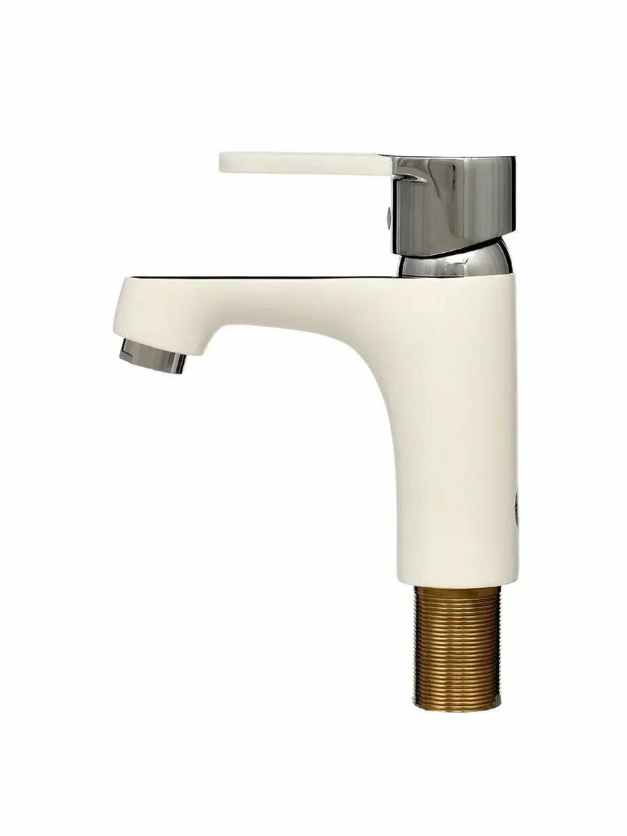 картинка 67-6-027 Смеситель Potato однорычажный для мойки, гайка, белый керамич. картридж 35мм, P10223-7 от базы строительно-отделочных материалов